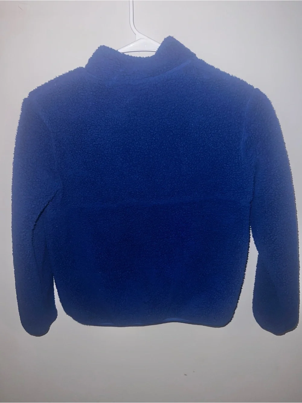 Kids Blue Sherpa Fleece Pullover Jacket
